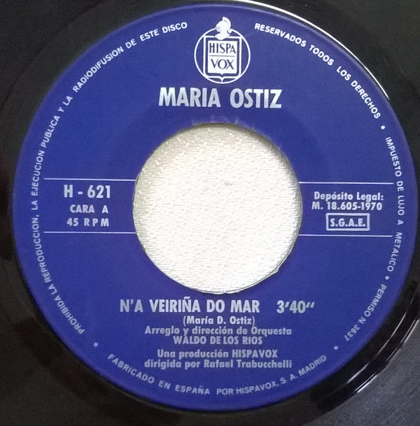 Maria Ostiz : N'a Veiriña Do Mar / Mil Rosas (7", Single)