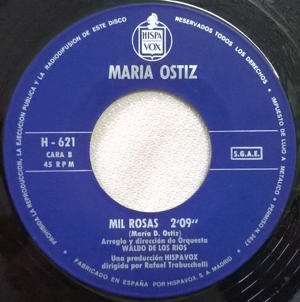 Maria Ostiz : N'a Veiriña Do Mar / Mil Rosas (7", Single)