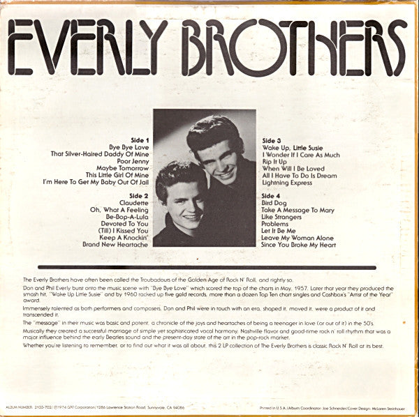 The Everly Brothers* : Everly Brothers (2xLP, Comp)
