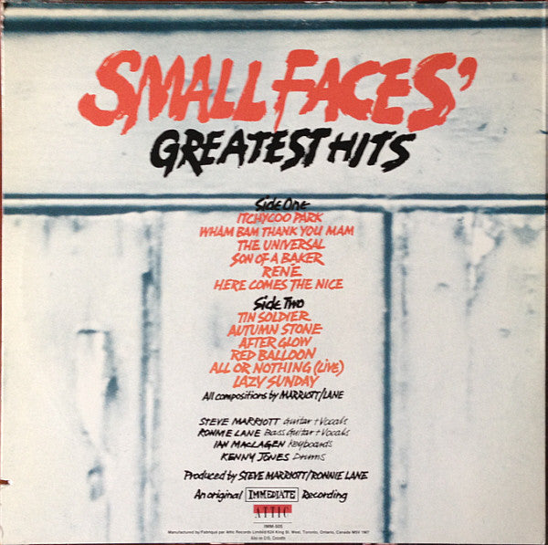 Small Faces : Small Faces' Greatest Hits (LP, Comp)