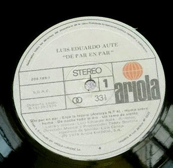 Luis Eduardo Aute : De Par En Par (LP, Album)