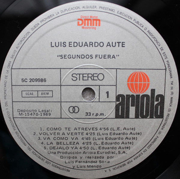 Luis Eduardo Aute : Segundos Fuera (LP, Album)
