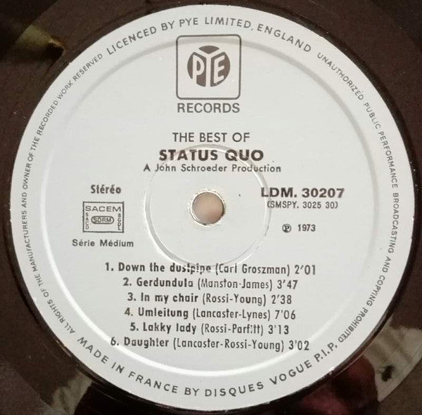 Status Quo : The Best Of Status Quo (LP, Comp)