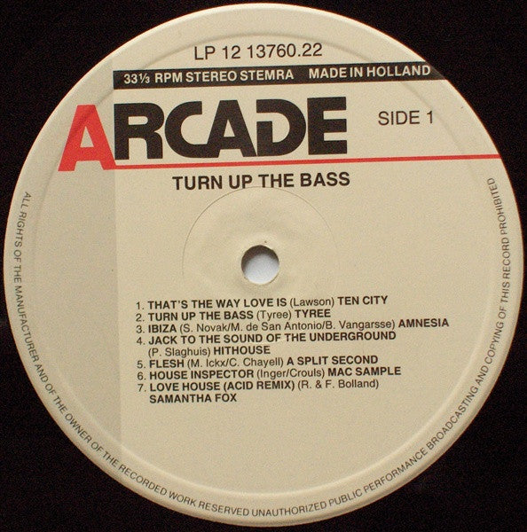 Various : Turn Up The Bass (2xLP, Comp)