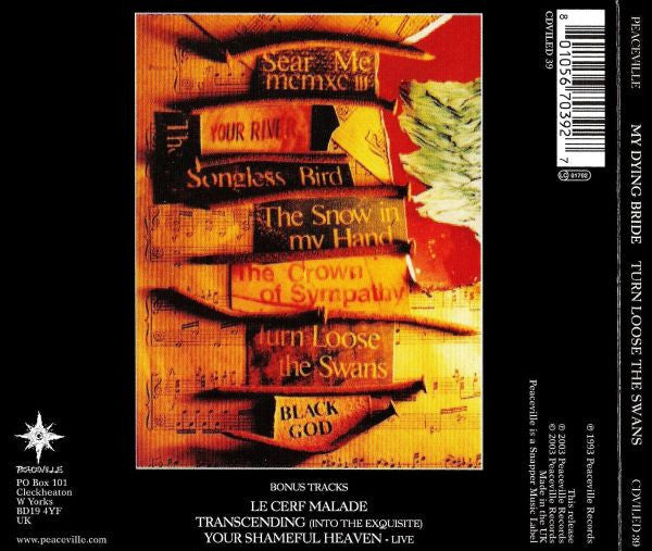 My Dying Bride : Turn Loose The Swans (CD, Album, RE, RM, Dig)