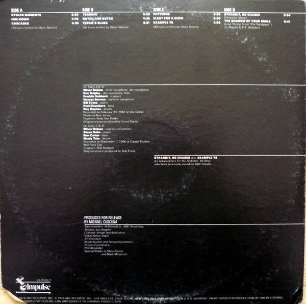 Oliver Nelson : Three Dimensions (2xLP, Comp)