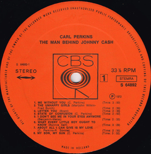 Carl Perkins : The Man Behind Johnny Cash (LP, Comp)