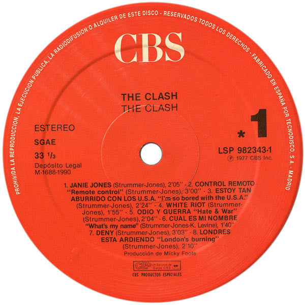 The Clash : The Clash (LP, Album, RE)