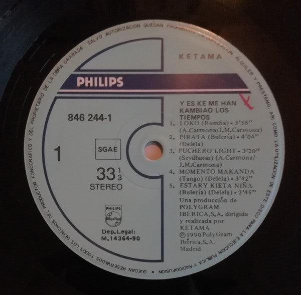 Ketama (2) : ...Y Es Ke Me Han Kambiao Los Tiempos (LP, Album)