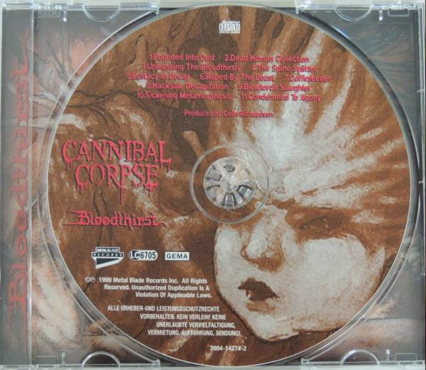 Cannibal Corpse : Bloodthirst (CD, Album)