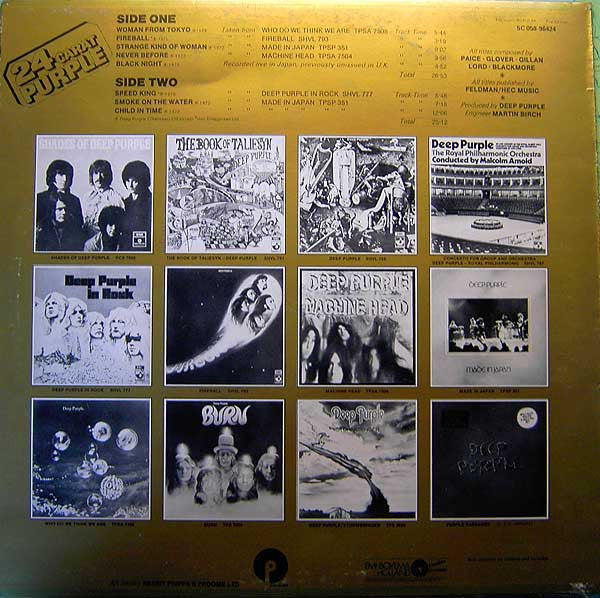 Deep Purple : 24 Carat Purple (LP, Comp, Pin)