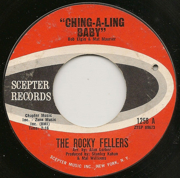 The Rocky Fellers : Ching-A-Ling Baby (7", Single)