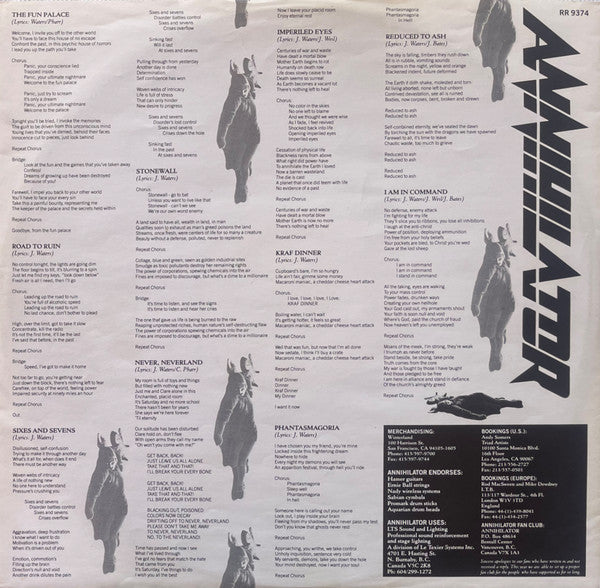 Annihilator (2) : Never, Neverland (LP, Album)