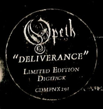 Opeth : Deliverance (CD, Album, Ltd, Dig)