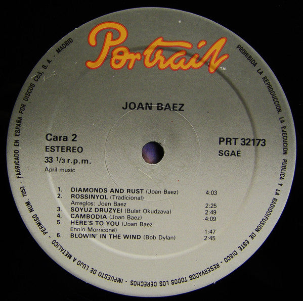 Joan Baez : Tour Europea (LP, Album)