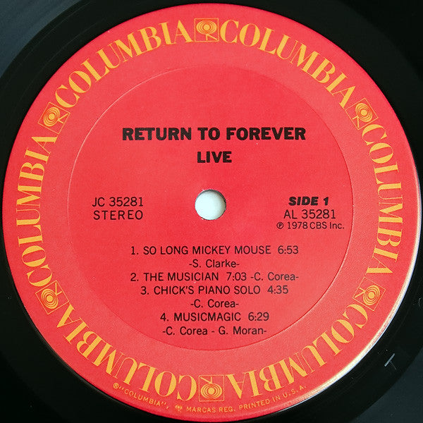 Return To Forever : Live (LP, Album)