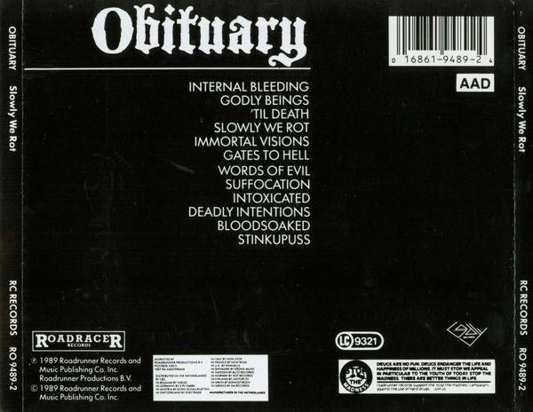 Obituary : Slowly We Rot (CD, Album)