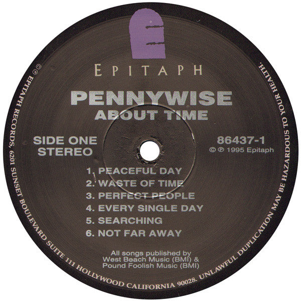Pennywise : About Time (LP, Album)