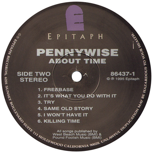 Pennywise : About Time (LP, Album)