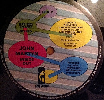 John Martyn : Inside Out (LP, Album, RE, Bub)