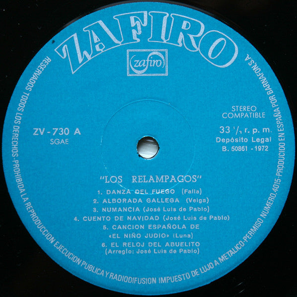 Los Relampagos : Los Relampagos (LP, Album, RE)