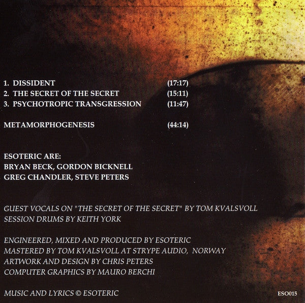 Esoteric (3) : Metamorphogenesis (CD, Album)