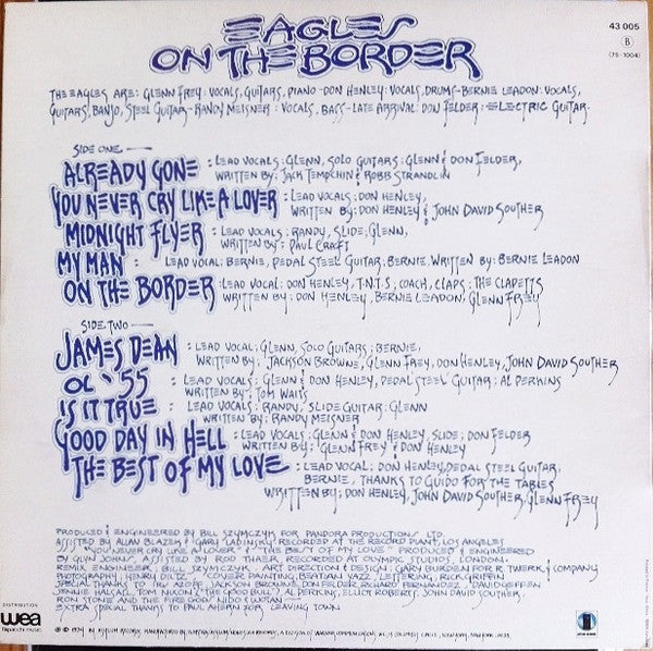 Eagles : On The Border (LP, Album)