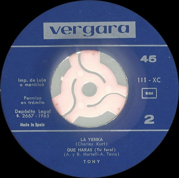 Tony Vilaplana : Bailemos La Yenka Con Tony (7", EP)