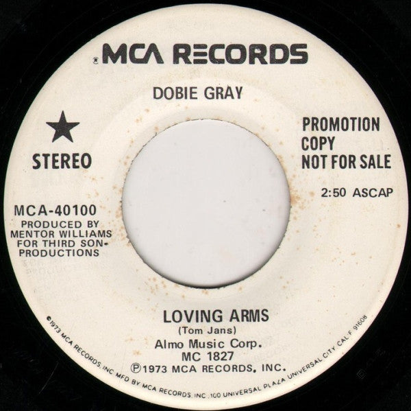 Dobie Gray : Loving Arms (7", Mono, Promo)