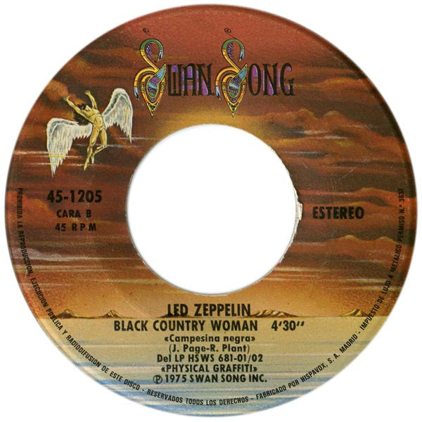 Led Zeppelin : Trampled Under Foot / Black Country Woman (7", Single)