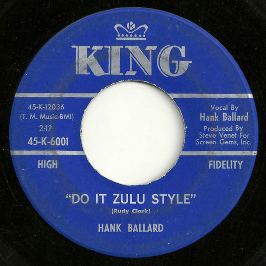 Hank Ballard : Do It Zulu Style (7", Single)