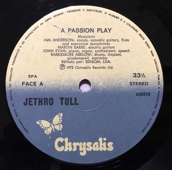 Jethro Tull : A Passion Play (LP, Album, RE)