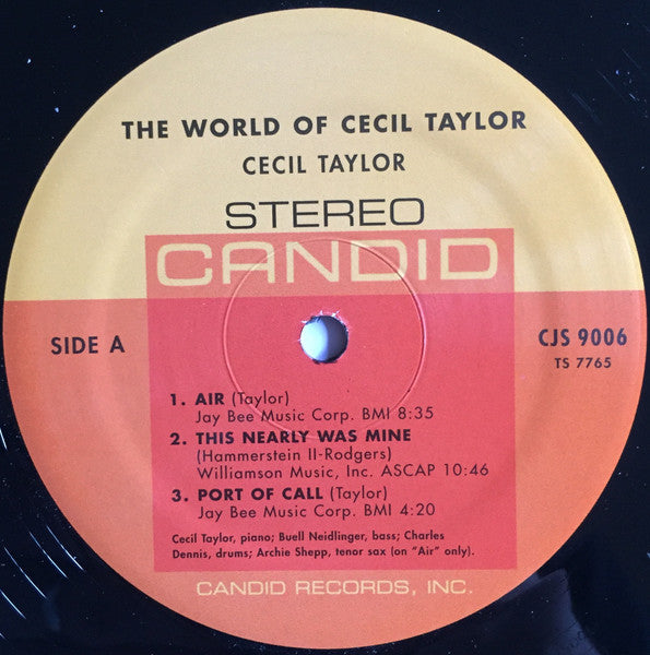 Cecil Taylor : The World Of Cecil Taylor (LP, Album, RE)
