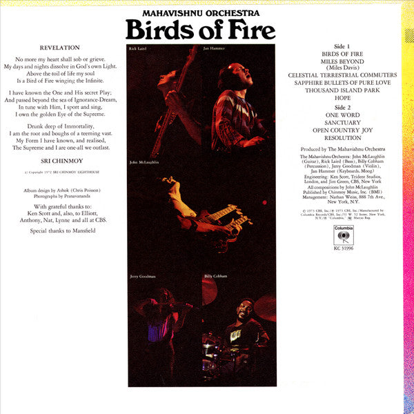Mahavishnu Orchestra : Birds Of Fire (LP, Album, Ter)