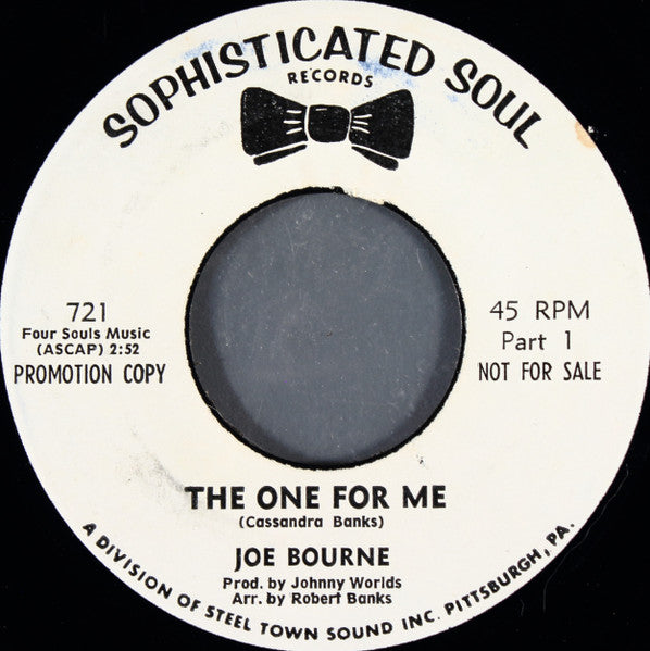 Joe Bourne : The One For Me (7", Promo)