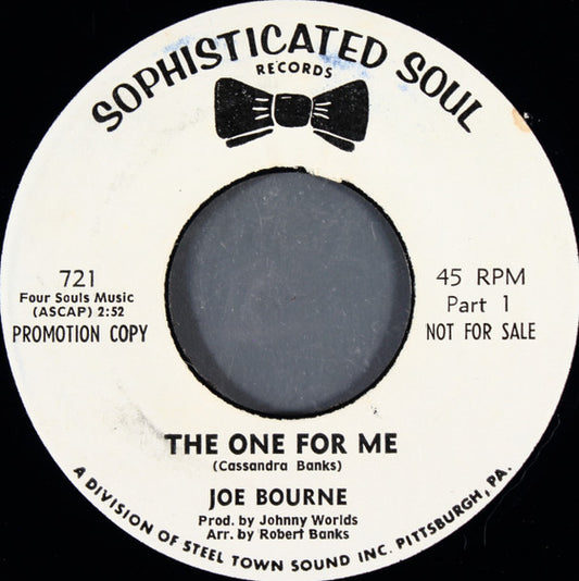 Joe Bourne : The One For Me (7", Promo)