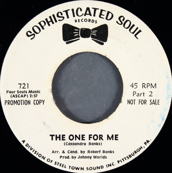 Joe Bourne : The One For Me (7", Promo)
