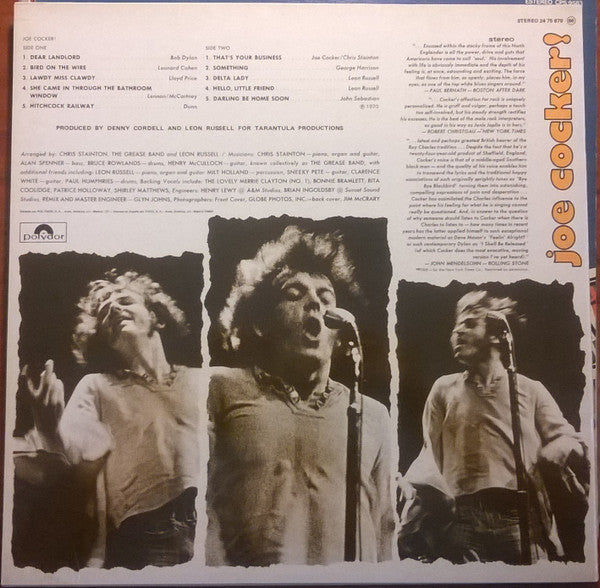 Joe Cocker : Joe Cocker!  (LP, RE)