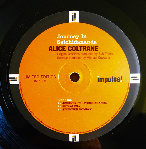 Alice Coltrane Featuring Pharoah Sanders : Journey In Satchidananda (LP, Album, Ltd, RE, RM, 180)
