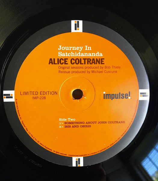 Alice Coltrane Featuring Pharoah Sanders : Journey In Satchidananda (LP, Album, Ltd, RE, RM, 180)