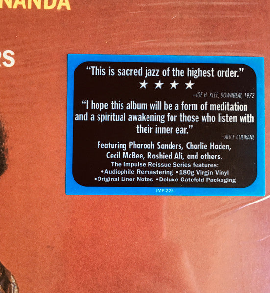 Alice Coltrane Featuring Pharoah Sanders : Journey In Satchidananda (LP, Album, Ltd, RE, RM, 180)