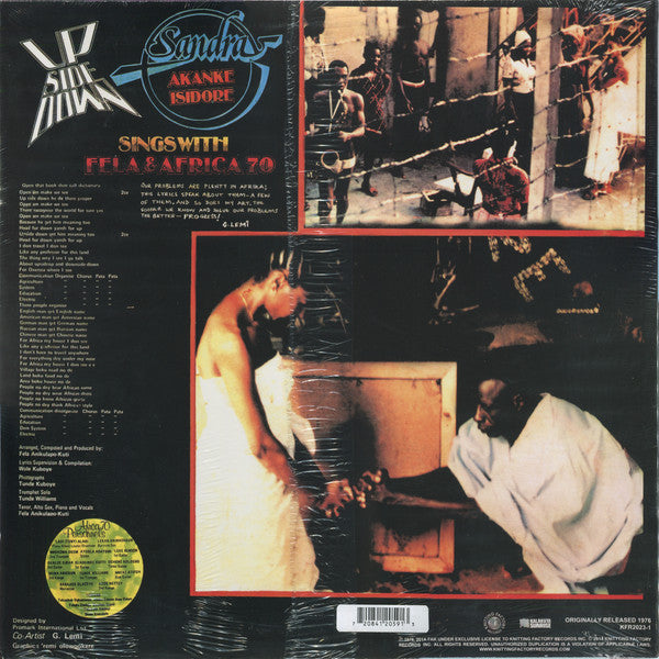 Sandra Akanke Isidore Sings With Fela Kuti & Africa 70 : Up Side Down (LP, Album, RE)