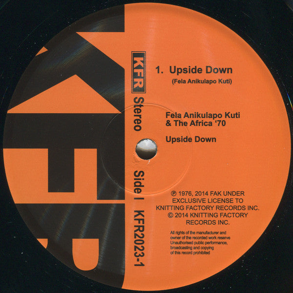 Sandra Akanke Isidore Sings With Fela Kuti & Africa 70 : Up Side Down (LP, Album, RE)