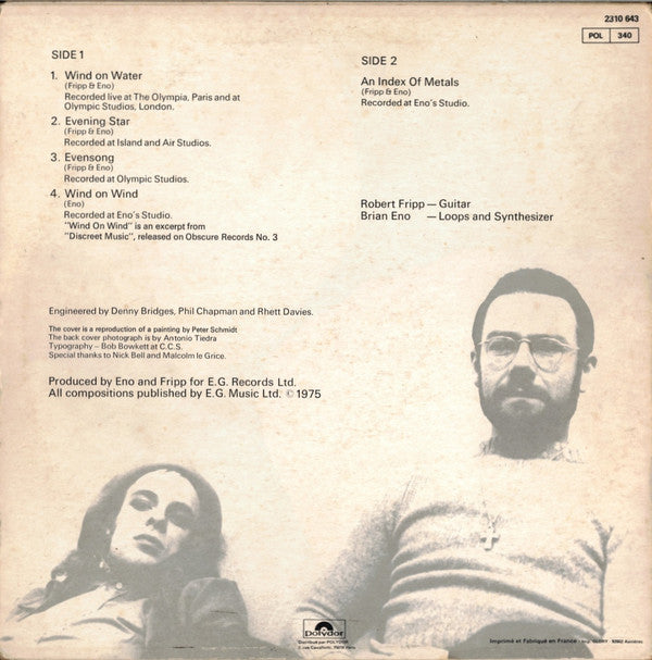 Fripp & Eno : Evening Star (LP, Album, RE)