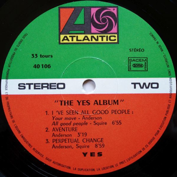 Yes : The Yes Album (LP, Album, Gre)