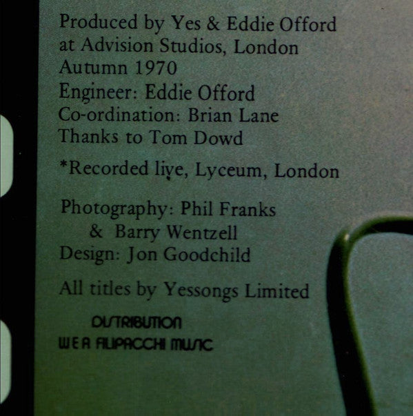 Yes : The Yes Album (LP, Album, Gre)