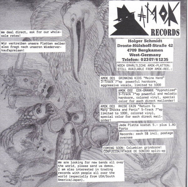 Raise Cain : Return To Many Shocks And Panic ... (7", EP, Ltd, Num, Blu)