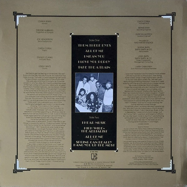 Chaka Khan / Joe Henderson / Chick Corea / Stanley Clarke / Lenny White / Freddie Hubbard : Echoes Of An Era (LP, Album)