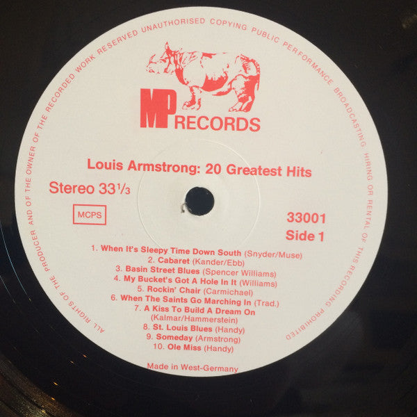 Louis Armstrong : 20 Greatest Hits  (LP, Comp)