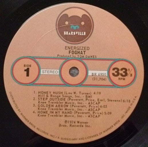 Foghat : Energized (LP, Album, Ter)